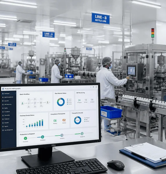 Manufacturing & Operations Management (Pharma Contextual ERP)